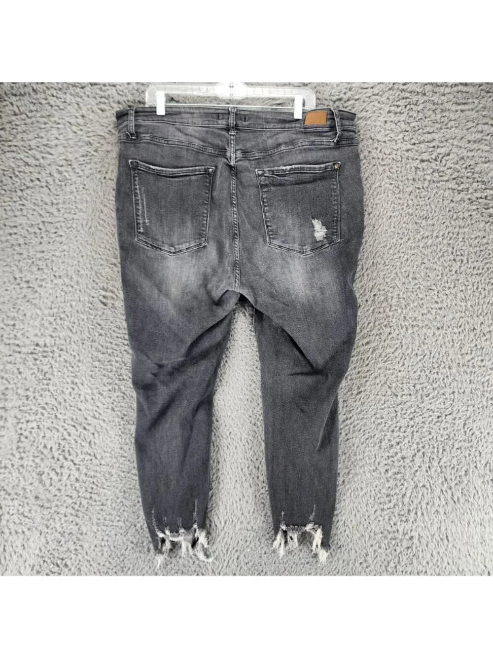 Judy Blue Jeans Womens 22W Gray Skinny Fit Button Fly Stretch Denim *Read*